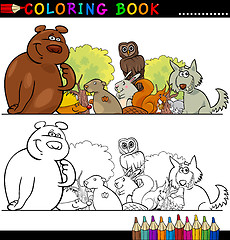 Image showing Wild Animals for Coloring