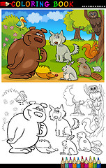 Image showing Wild Animals for Coloring