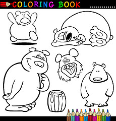 Image showing Animals for Coloring Book or Page