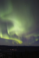 Image showing Multiple aurora arcs in the sky