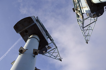 Image showing Old cranes