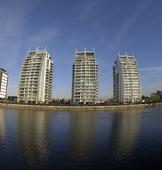 Image showing Three apartment blocks