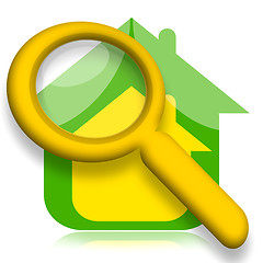 Image showing House under magnifying glass 