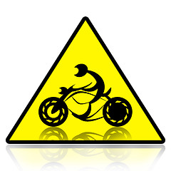 Image showing Motorcycle riders sign