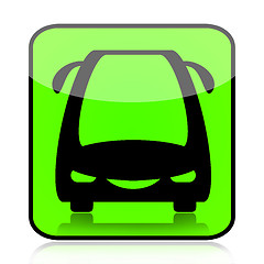 Image showing Green bus sign 