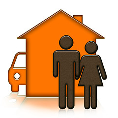 Image showing Home people and car