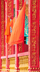 Image showing Robes of Buddhist monks hanging to dry