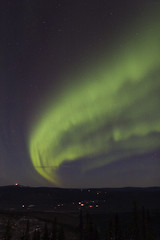 Image showing Twisting arc of aurora borealis