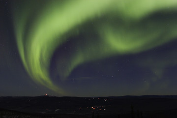 Image showing LArge bending auroral arc