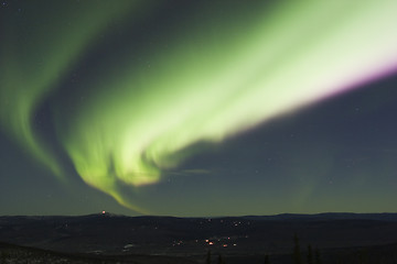 Image showing Colorful arc of northern lights