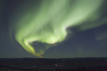 Image showing Active aurora borealis arc