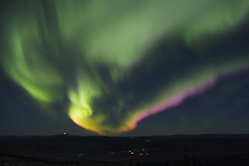 Image showing Colorful aurora borealis