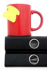 Image showing Coffee Mug and Note