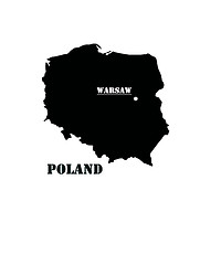 Image showing The black and white map of Poland