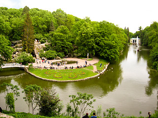 Image showing Beautiful park with lake and trees