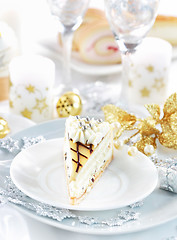 Image showing White marchpane cake for Christmas