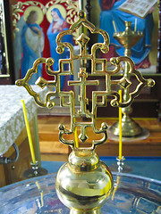 Image showing Metal church cross