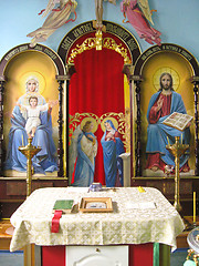 Image showing Religious place in church with beautiful pictures