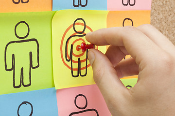 Image showing Target Your Customers Hand 