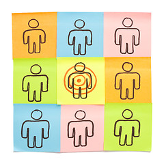 Image showing Sticky Notes Target Your Customers