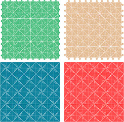 Image showing Seamless abstract pattern set for fabric and furniture