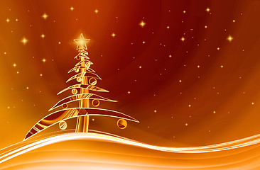 Image showing christmas tree background