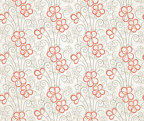 Image showing Abstract floral seamless background