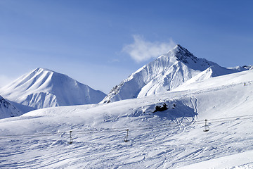 Image showing View on ski slope