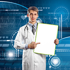 Image showing Doctor Man With Write Board