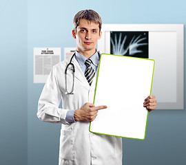 Image showing Doctor Man With Write Board