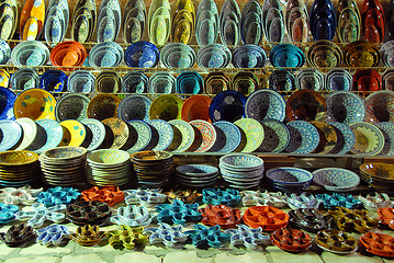 Image showing Oriental pottery store