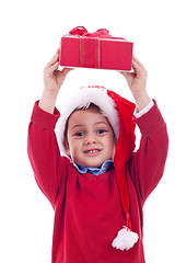 Image showing boy with christmas present