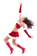 Image showing girl in santa costume