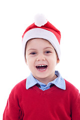 Image showing amazed christmas child 