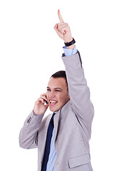 Image showing winning on the phone