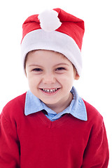 Image showing laughing santa boy