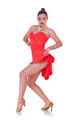 Image showing youn latino dancer with nice legs