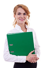 Image showing business woman with folder