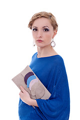 Image showing young woman holding purse 