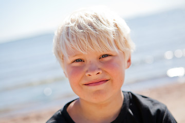 Image showing Boy on the beach