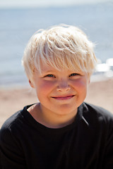 Image showing Boy on the beach