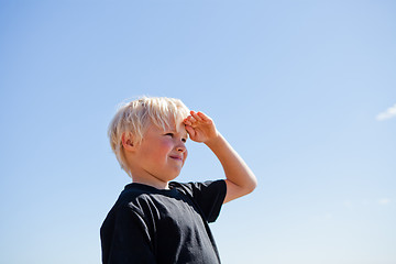 Image showing Boy looking