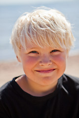 Image showing Boy on the beach