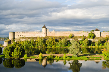 Image showing Fortress in Ivangorod, the western border of Russia