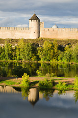 Image showing Fortress in Ivangorod, the western border of Russia