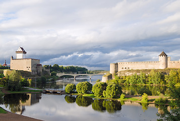 Image showing Two towers on the border of Estonia and Russia