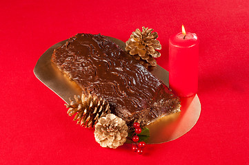 Image showing Chocolate Christmas cake