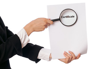 Image showing certificate