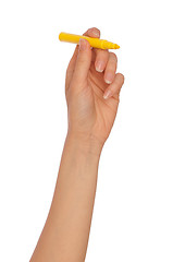 Image showing yellow felt-tip pen