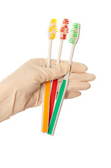 Image showing toothbrushes